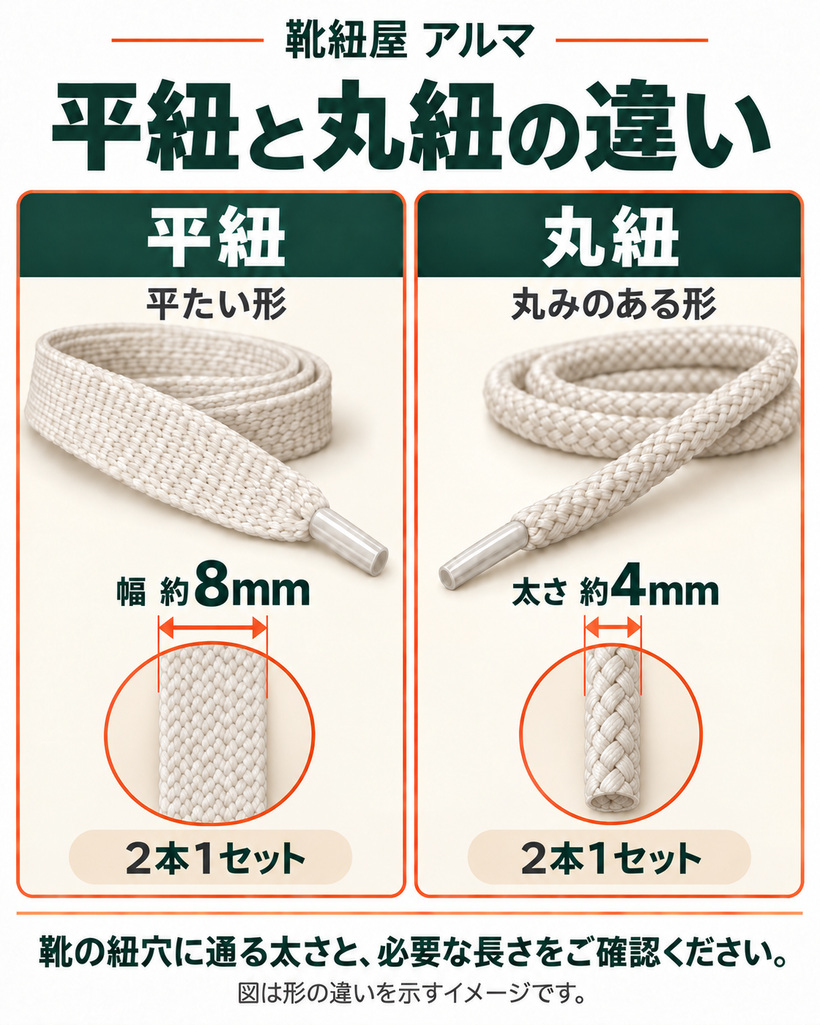 平紐と丸紐の違い