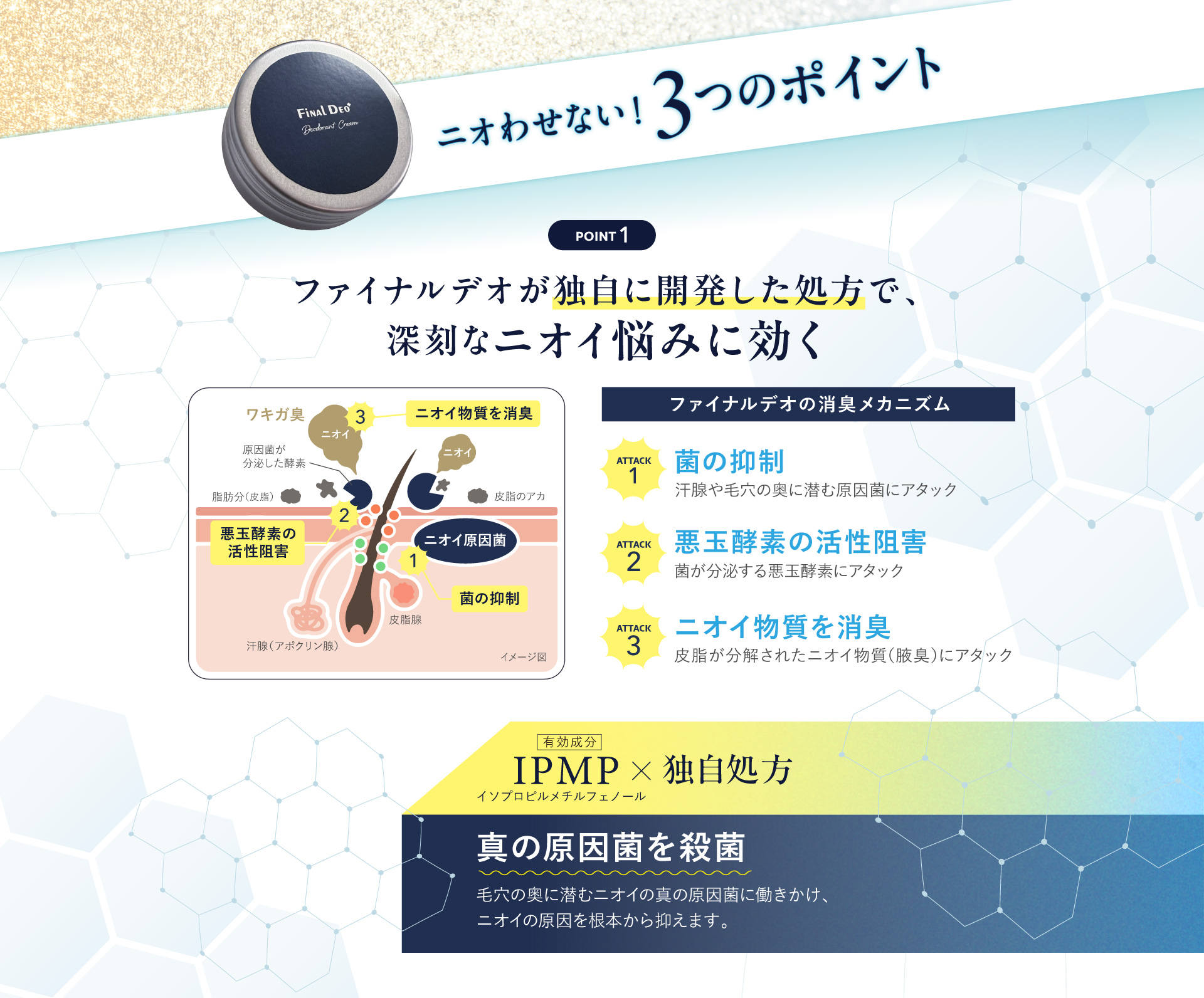ワキガ、ニオイ悩みのファイナルアンサー ファイナルデオ