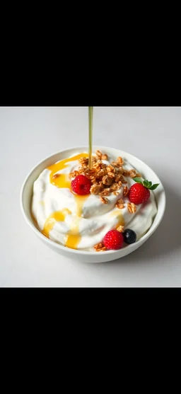 ヨーグルトにはちみつをかける食べ方のイメージ
