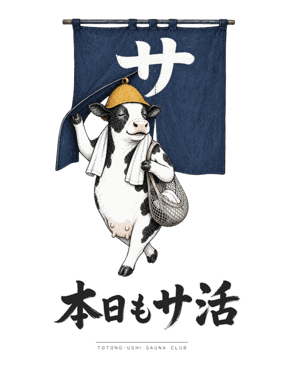 本日もサ活のTシャツの絵柄