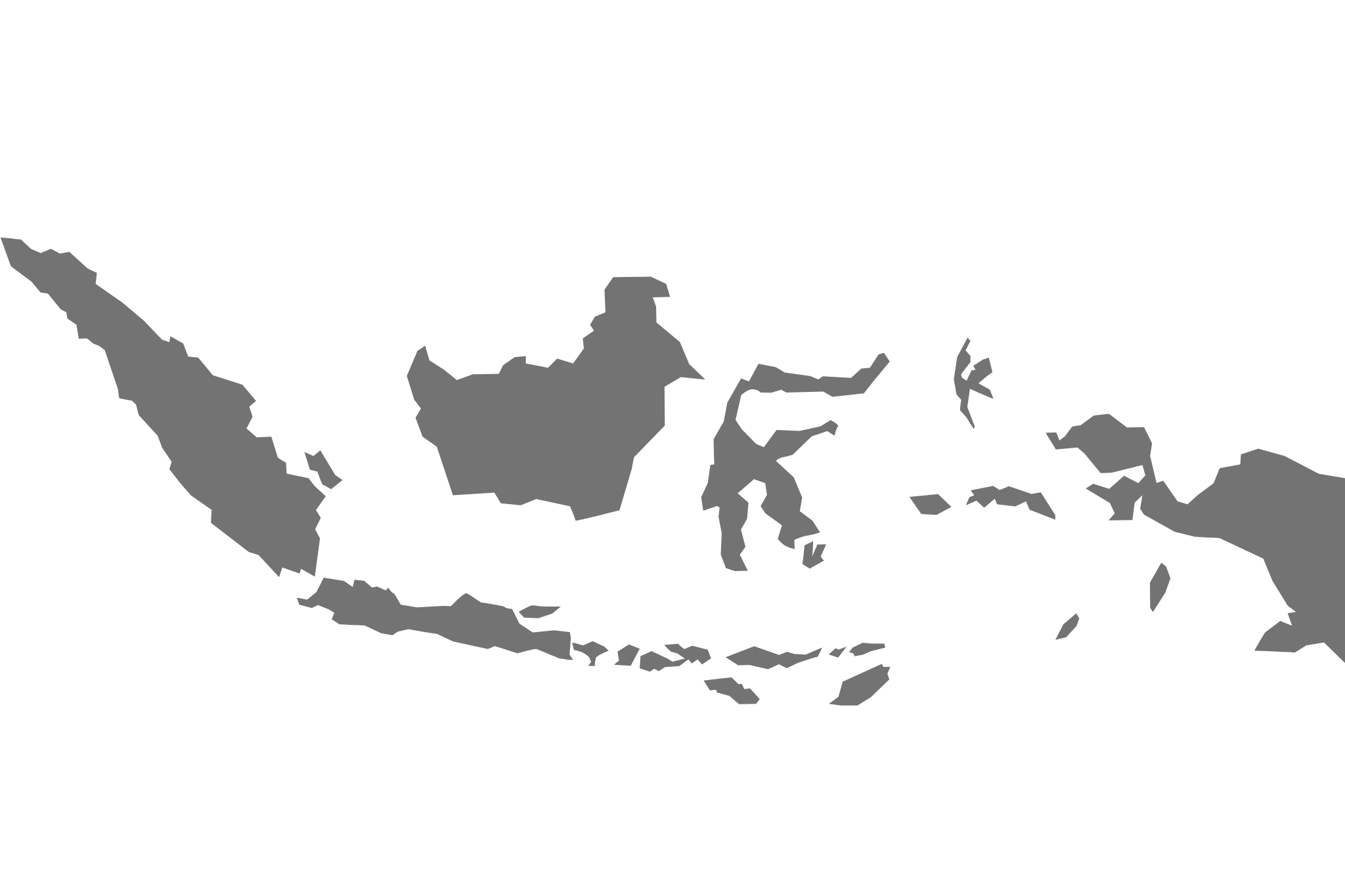インドネシア群島とKopindoの主要拠点