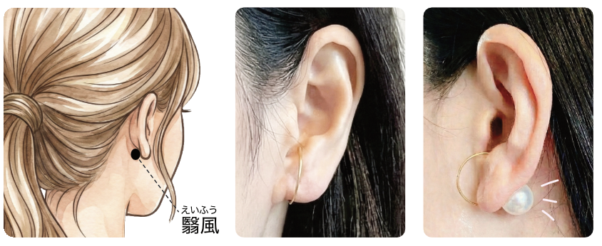 さとう式リンパケアイヤーカフ ご使用方法 装着方法1
