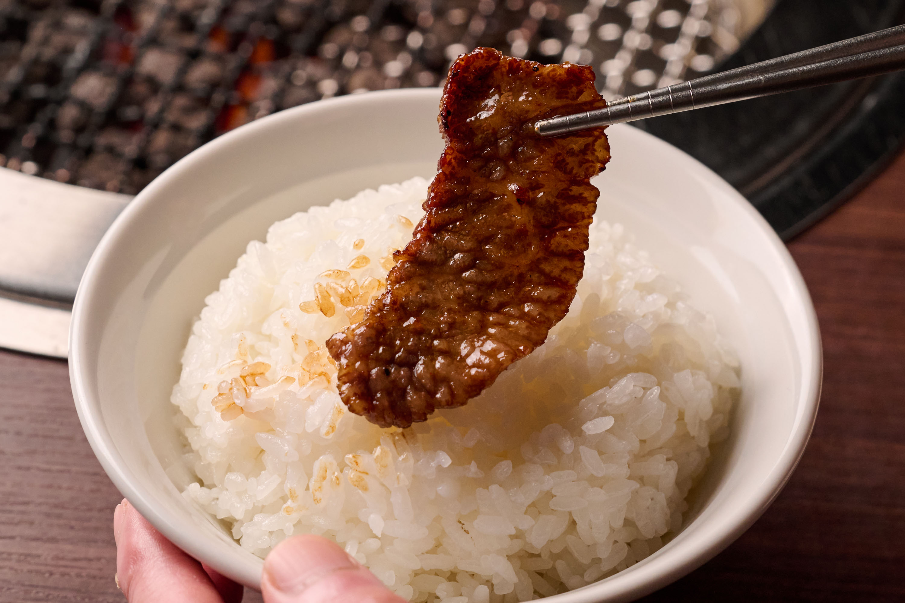 タレ焼肉で白米が消える