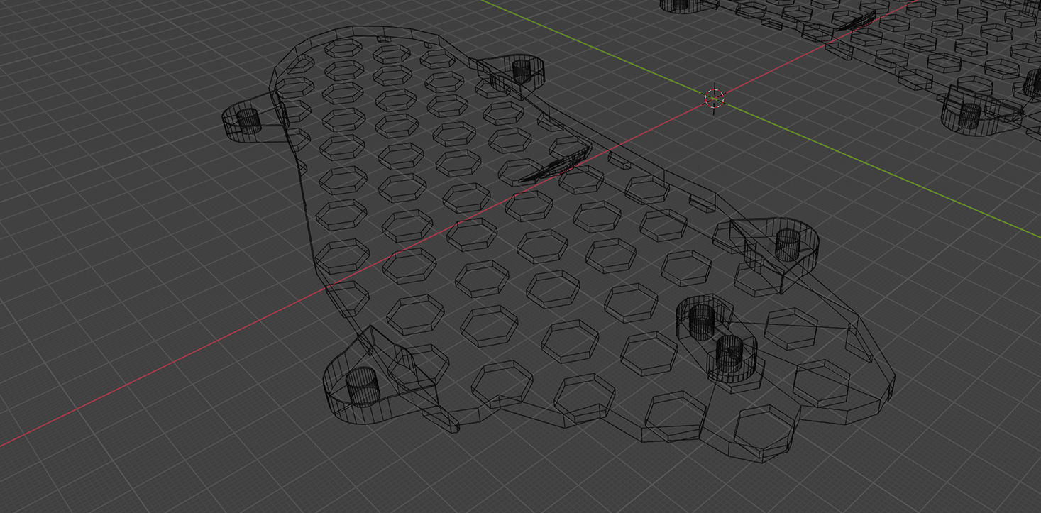 別アングルの足形