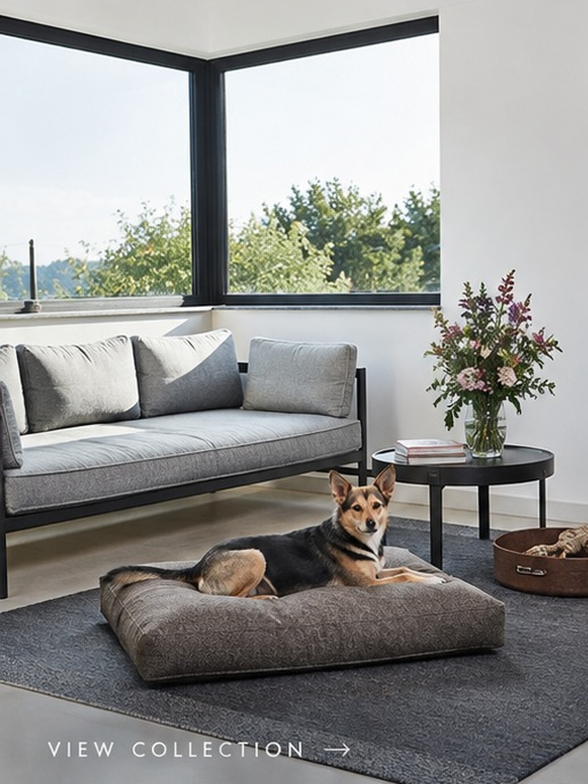 German style bed and living