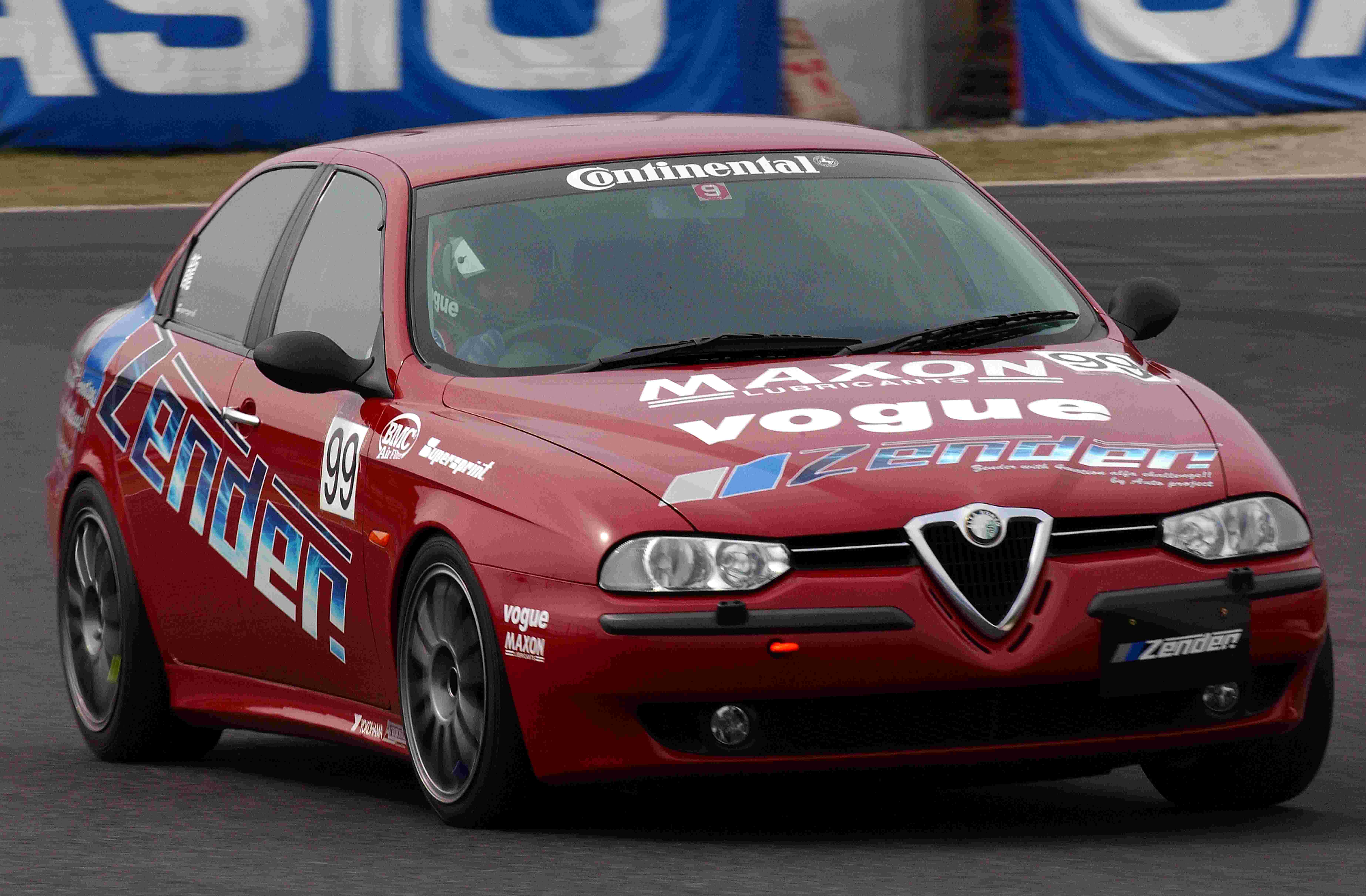 Alfa Romeo 156 front view on circuit